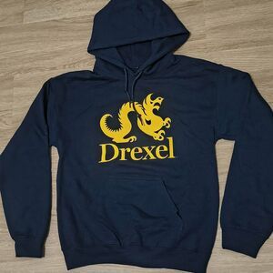 Drexel University Dragons Hoodie – Size S – Navy & Gold
